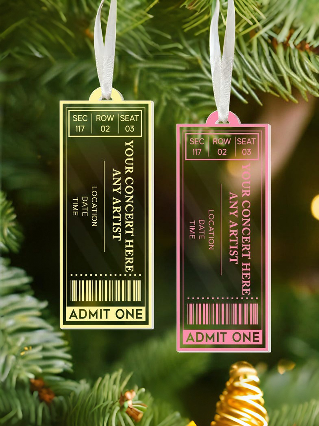 Custom Acrylic Concert Ticket Keychain